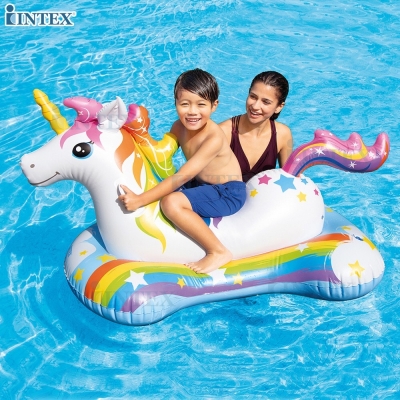 INTEX แพยางเป่าลม แพเป่าลม แพม้ายูนิคอร์น Unicorn Ride-On รุ่น 57552