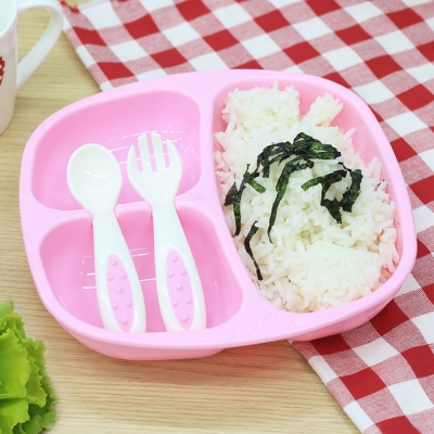 ชุดชามอาหารเด็ก สีชมพู ปิกนิค 